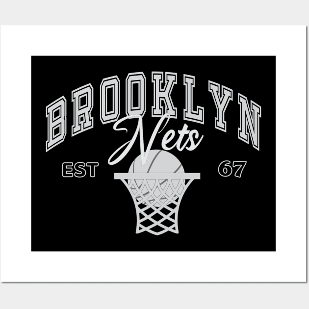 Brooklyn Nets Basketball Wall Art by antarte